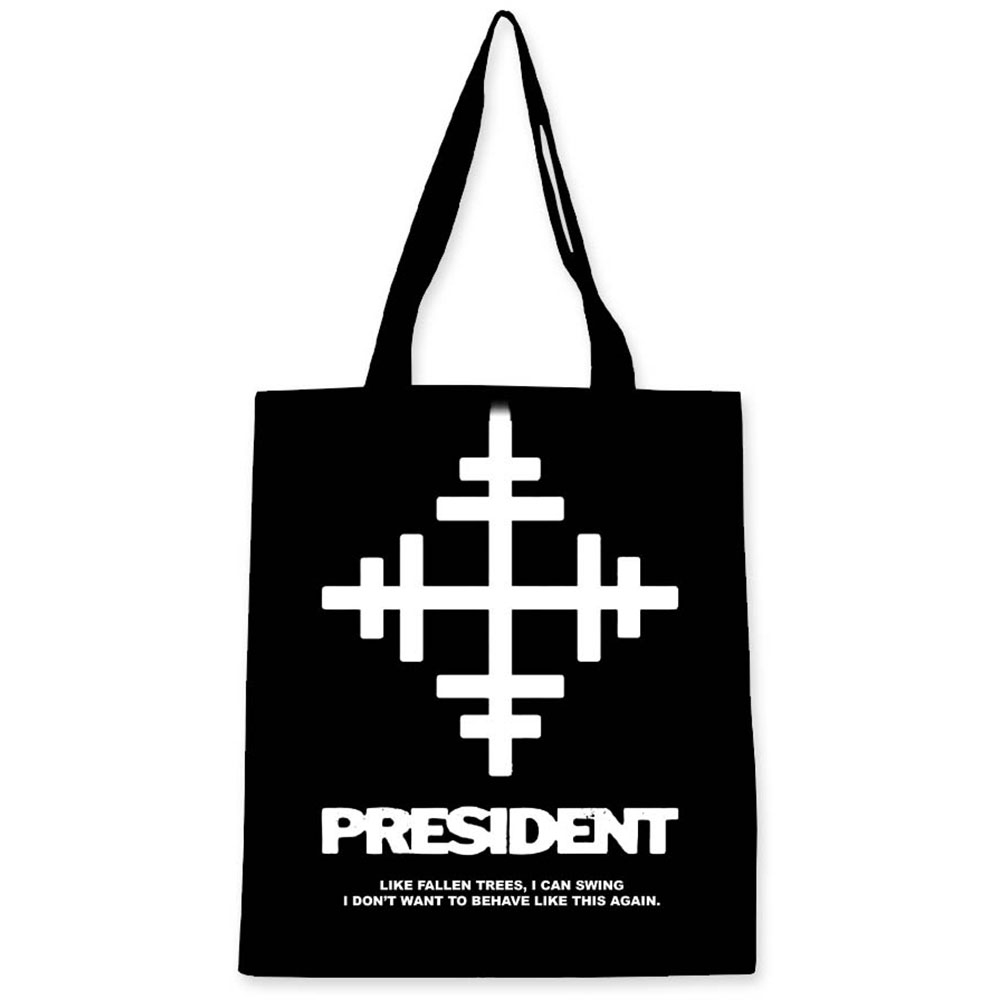 Rocksax President - Lyric Key Tote bag - Black/White